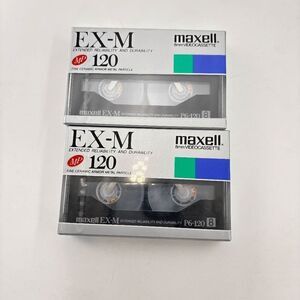 Lot of 2 BRAND NEW / SEALED Maxell EX-M MP-120 8mm Video Cassette Tapes